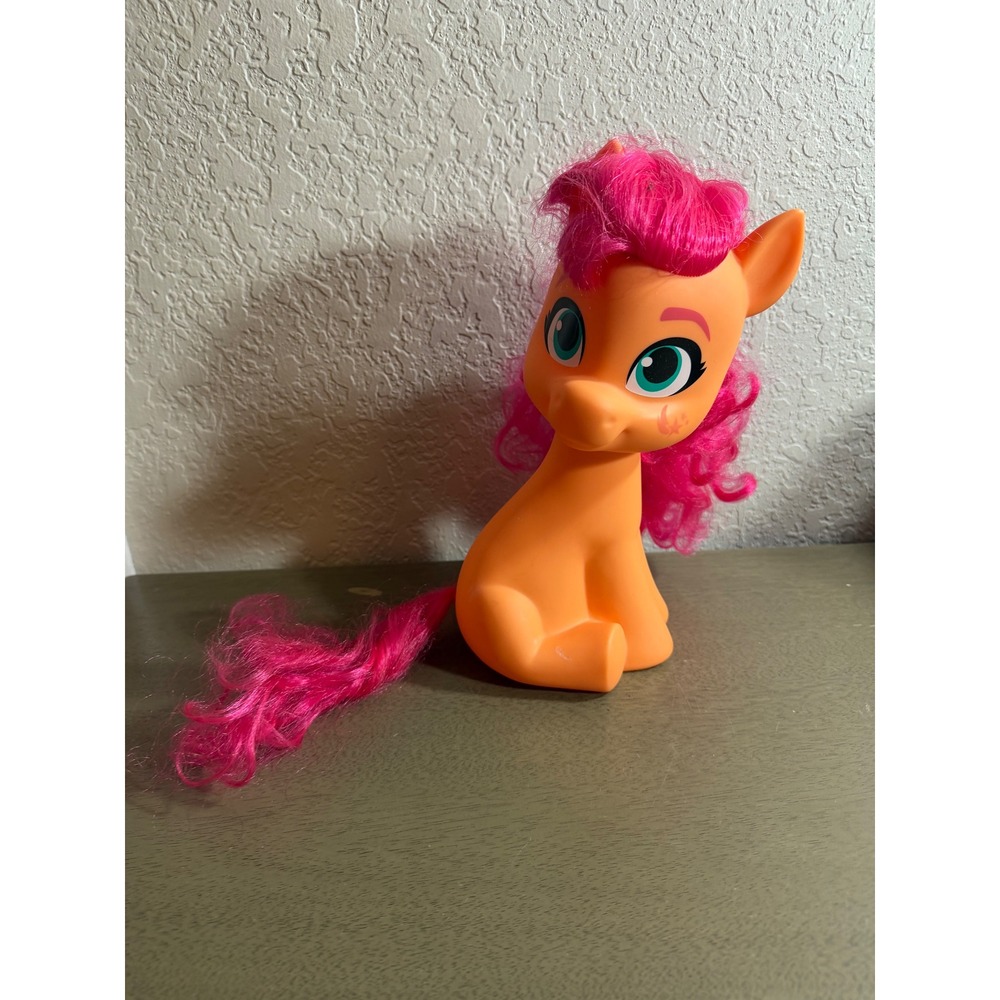 My Little Pony Sunny Starscout Styling Head Orange Pink Hair 9 Inch Hasbro 2014